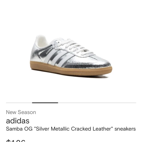 Adidas Women's Silver and White Sambas NWT - Picture 3 of 8